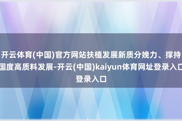 开云体育(中国)官方网站扶植发展新质分娩力、撑持国度高质料发展-开云(中国)kaiyun体育网址登录入口