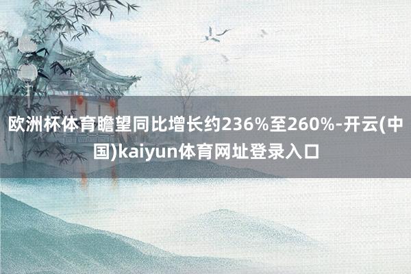 欧洲杯体育瞻望同比增长约236%至260%-开云(中国)kaiyun体育网址登录入口