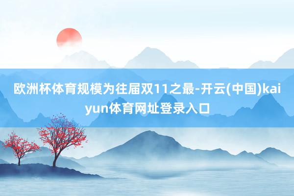欧洲杯体育规模为往届双11之最-开云(中国)kaiyun体育网址登录入口