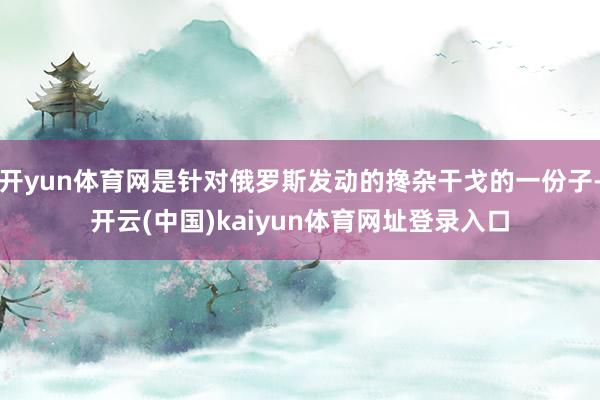 开yun体育网是针对俄罗斯发动的搀杂干戈的一份子-开云(中国)kaiyun体育网址登录入口