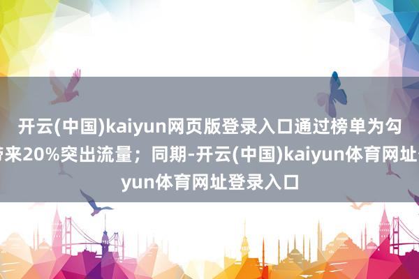 开云(中国)kaiyun网页版登录入口通过榜单为勾合股伴带来20%突出流量;同期-开云(中国)kaiyun体育网址登录入口